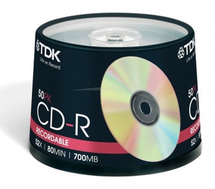 CD-R 700MB 52X 50 Cakebox Réf : TDK18770