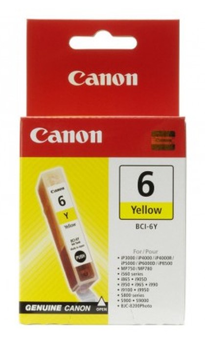 Cartouche d'encre d'origine Jaune Canon BCI-6Y