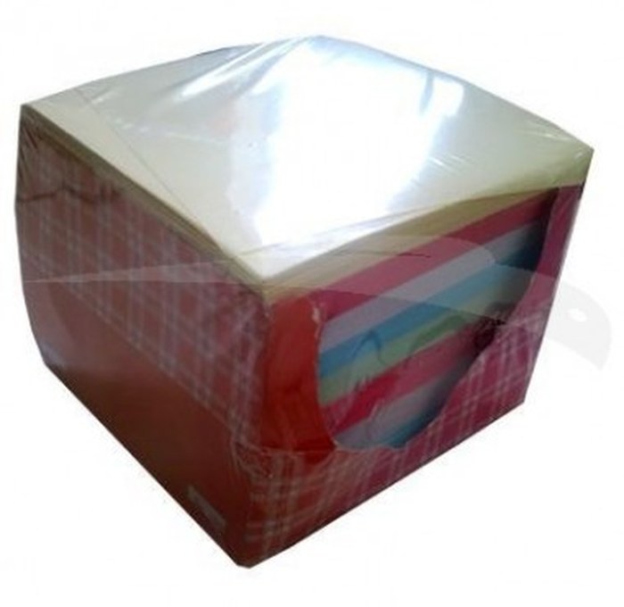 Bloc-cube 95 x 95 x 95 mm 500 feuillets Coul Assortis - Lot de 5 blocs