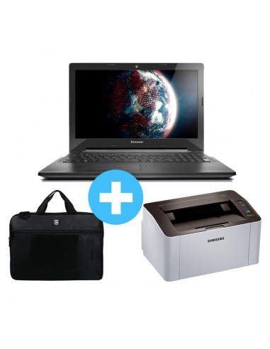 PC portable Lenovo IdeaPad 300 + Sacoche ordinateur LIBERTY 15,6\" + Imprimante Laser Monochrome Samsung Xpress M2020