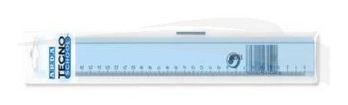 REGLE PLATE EN CRISTAL - ARDA - 30CM TECNOSCHOOL - Lot de 5 règles
