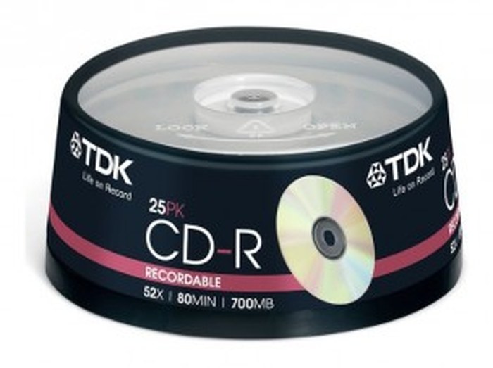 CD vierges TDK 18767 - storage media - CD-R x 25 - 700 Mo