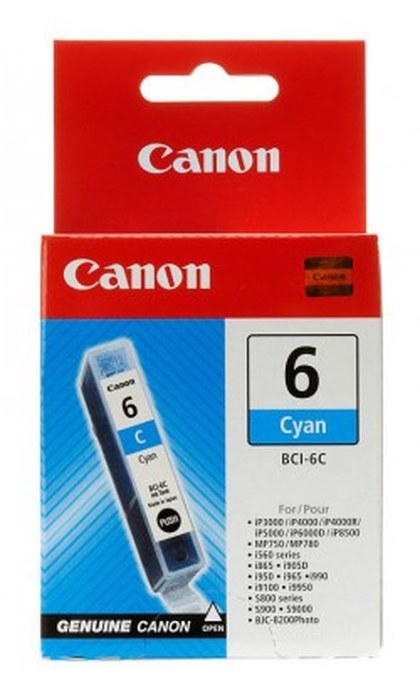 Cartouche d'encre d'origine Cyan Canon BCI-6C