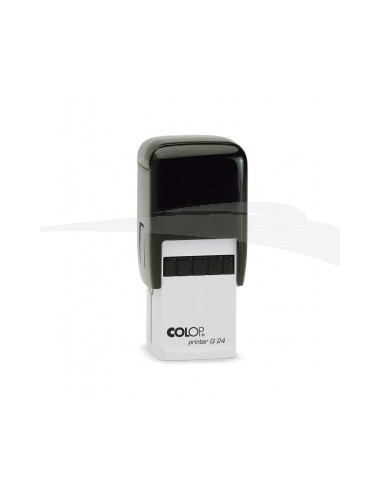 Cachet personnalisable COLOP Printer Q24 format empreinte 24 mm x 24mm 6 lignes