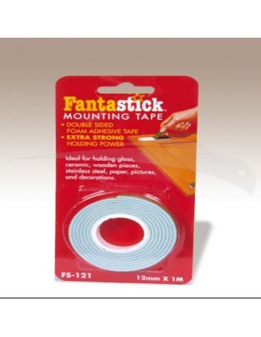 RUBAN ADHÉSIF DOUBLE FACE - FANTASTICK - 12 mm X 1 m - lot de 42 rouleaux
