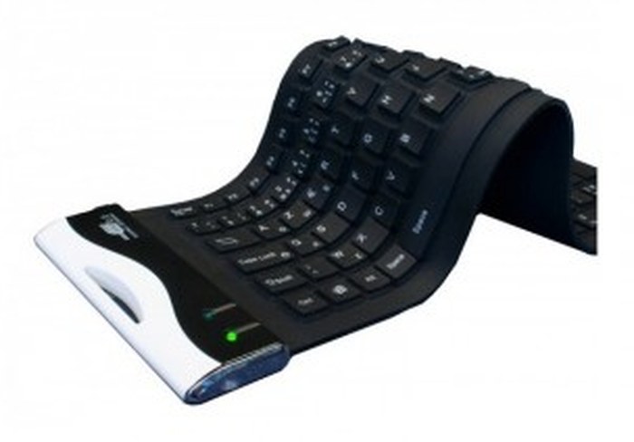 CLAVIER FLEXIBLE FILAIRE SILICONE ANTI-BACTÉRIEN - filaire - pavé numérique inclus