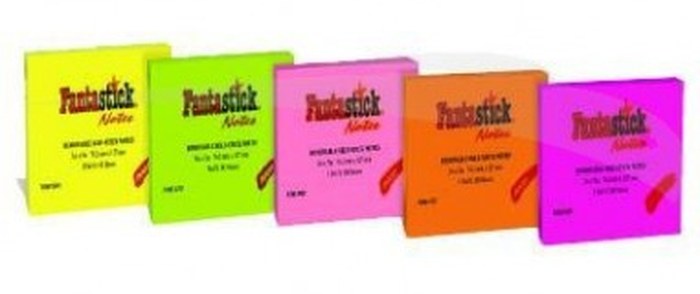 POST IT - FANTASTICK - FLUORESCENT - 100 FEUILLES - lot de 12 post-it