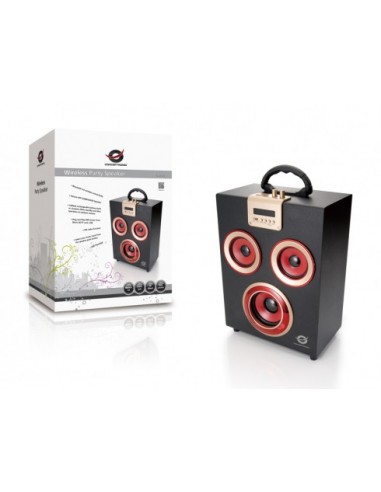 Conceptronic Wireless Party Speaker- haut-parleur multimédia Bluetooth, avec radio, lecteur de carte SD, USB et port jack