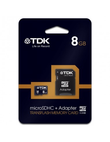 TDK MICRO SDHC 8GB Class 4 (with SD adapter)