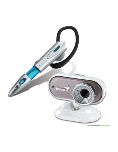 Web Cam GENIUS /Eye 310 /Ordinateur Bureau /Blanc /Casque Micro