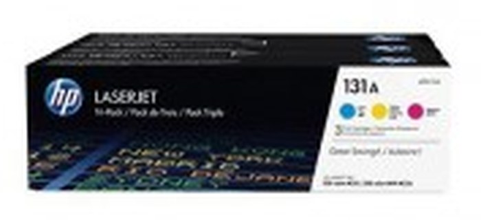 HP 131A CYM Tri-pack LaserJetToner Cartridge (U0SL1AM) (U0SL1AM)