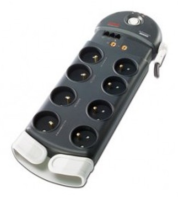 Prises parasurtenseurs 8 sorties + protection RJ11/RJ45 + Coax TV + Chargeur USB / Compatible prises CPL
