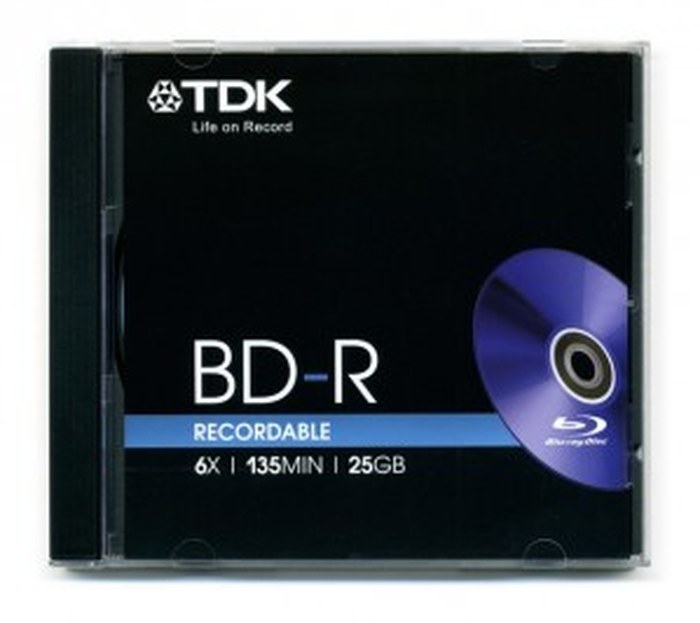 TDK T78057 Blu-ray BD-R RECORDABLE 6x 135 MIN 25GB 5P FJC