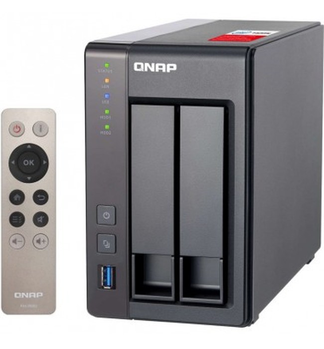 Serveur NAS 2 baies multimédia Kodi QNAP TS-251+ avec 2 Go de RAM
