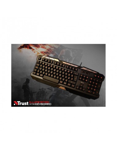 Clavier à touches rétro-éclairées Trust Gaming GXT 280 LED illuminated - AZERTY USB