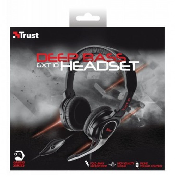 Casque-micro Filaire Gaming Trust GXT 10 avec micro réglable - 3.5 mm jack