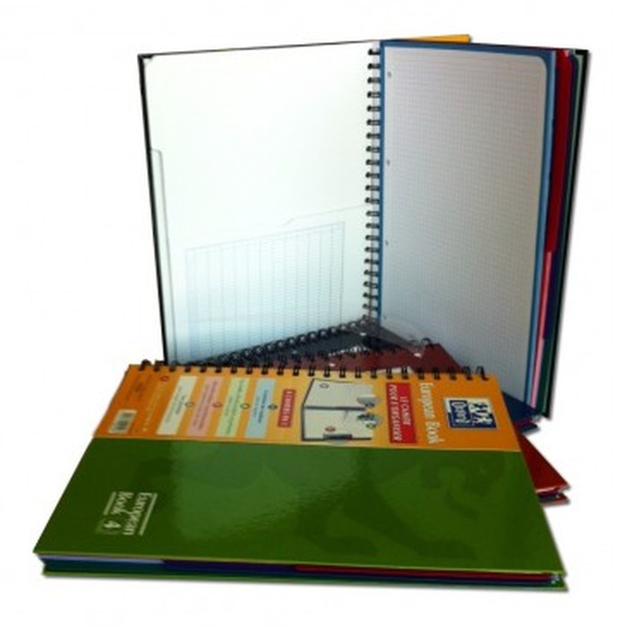 Bloc Notes - Oxford - \"EuropeanBook\" couverture Polypro 3 intercalaires / 6 pochettes