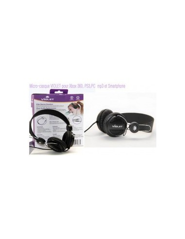 Micro-casque VIOLET pour Xbox 360, PS3,PC mp3 et Smartphone