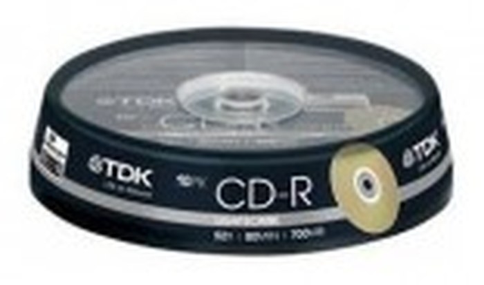 TDK T19886 CD-R LightScribe 700MB 52X 80 MIN 700MB 10 Cakebox Universal
