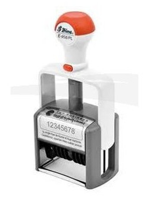 Numéroteur automatique Shiny Pro E-958/PL format empreinte 56 mm x 33 mm 8 chiffres 5 mm