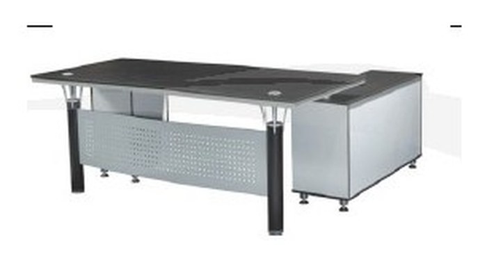 Set \"EXECUTIVE2\" bureau + retour + caisson 1800*860*760 Wengé