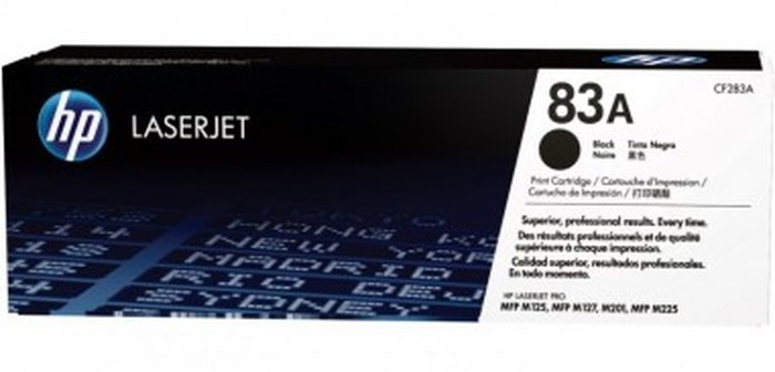 Cartouche de toner LaserJet HP 83A, noir, 1500 pages (CF283A)