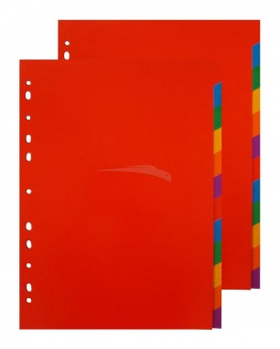 INTERCALAIRES - CARTE LUSTRÉE - LOT DE 10 JEUX DE 12 INTERCALAIRES - FORMAT 29,7 * 21 cm (A4)