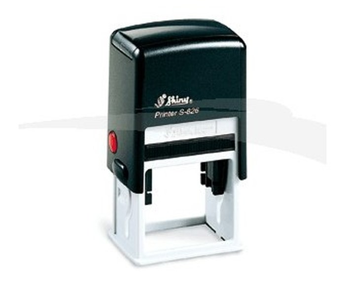 Cachet personnalisable Shiny Printer S-826 format empreinte 41 mm x 24 mm 6 lignes