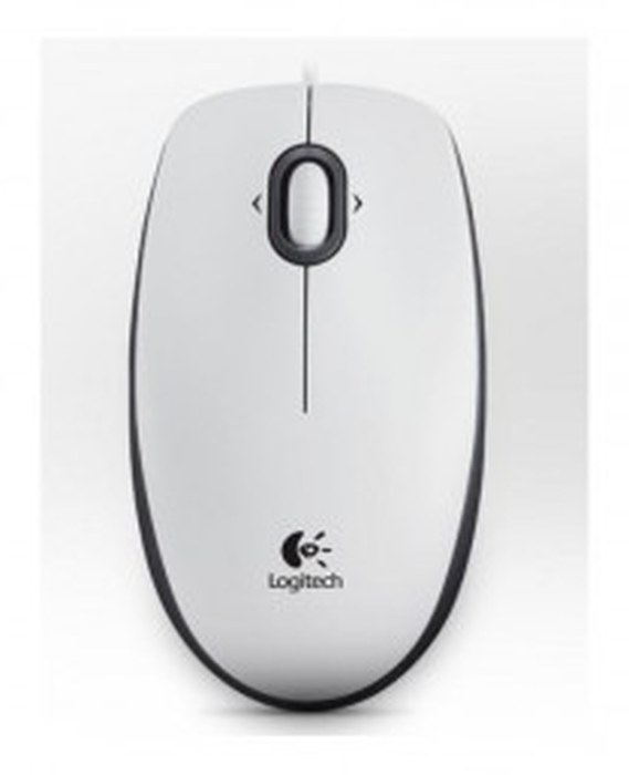 LOGITECH Corded Mouse M100 (Mouton) White (910-001603)
