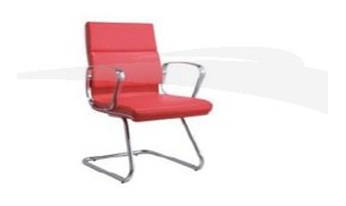 Fauteuil visiteur en PU NOIR FR008DR