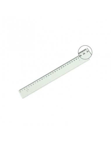 REGLE PLATE EN CRISTAL - 30CM - LOT DE 5 RÈGLES