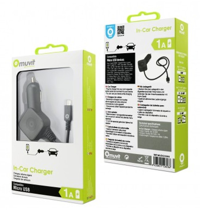 CHARGEUR DE VOITURE MICRO USB MUVIT