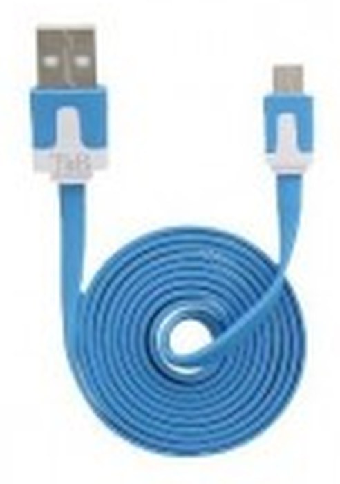 CABLE PLAT BLEU MICRO USB / USB