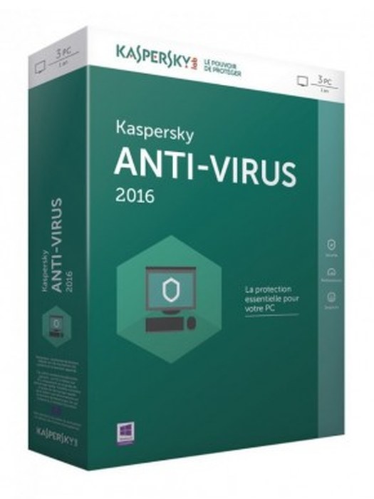 Kaspersky Antivirus 2016 pour PC 3 postes