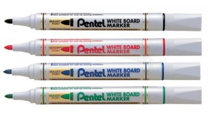 MARQUEUR TABLEAU BLANC - PENTEL - POINTE OGIVE - Boîte de 12 marqueurs