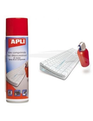 BOMBE A GAZ DÉPOUSSIÉRANT POUR CLAVIER - APLI - 400 ml
