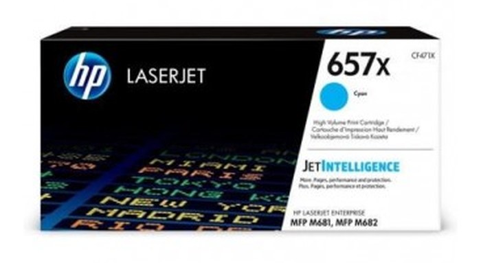 Cartouche de Toner HP 657X LaserJet grande capacité authentique /Cyan /23000 pages /Imprimante multifonction HP Color LaserJet