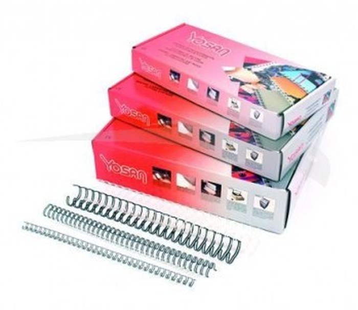 100 SPIRALES MÉTALLIQUES - YOSAN - POUR RELIURE A4 - 11 MM