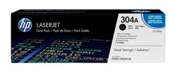 HP 304A 2-pack Black Original LaserJet Toner Cartridges