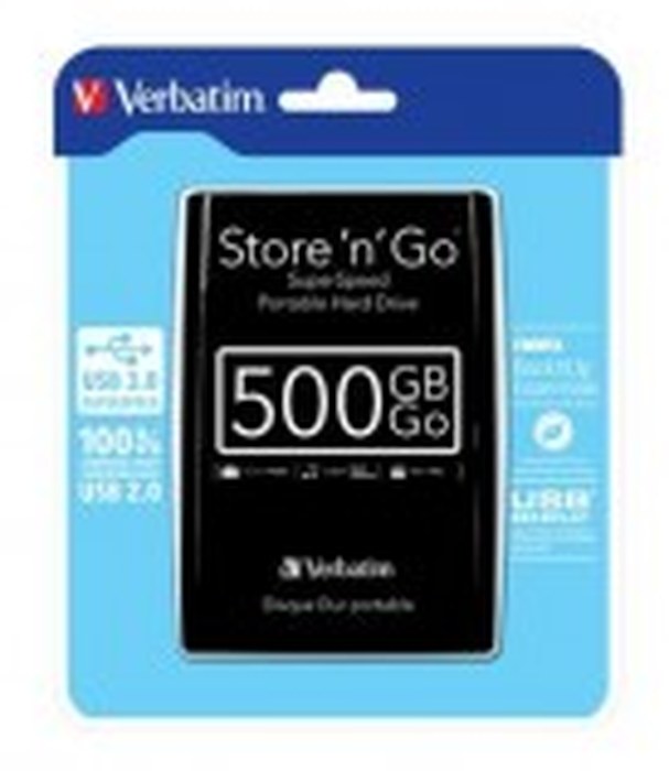 Disque dur portable USB Store 'n' Go 3.0, 500 Go*, noir