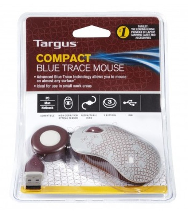 Souris filaire optique laser PC/MAC rose/blanc