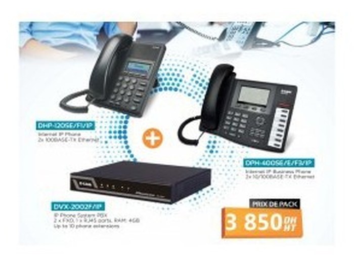 D-LINK Pack de téléphones de bureau IP