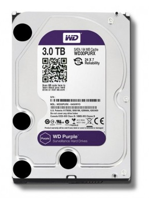 DISQUE DUR HDD WDPURPLE 3.5 SATA 3To