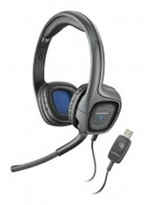 plantronics audio 655 usb multimedia headset with noise canceling microphone - compatible with pc and mac