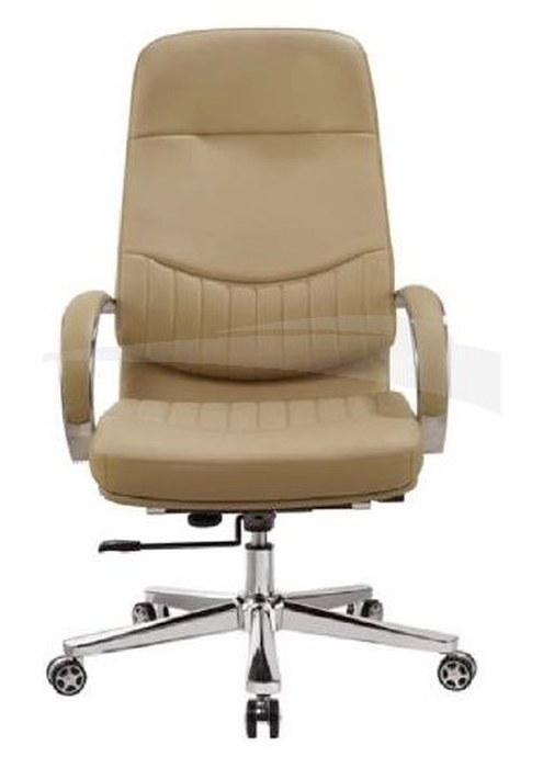 FAUTEUIL PRÉSIDENT A015 CLASSIC en PU & aluminium Marron foncé