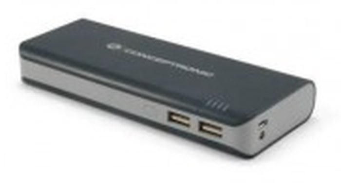 Conceptronic CPOWERBK12500 Lithium-Ion (Li-Ion) 12500mAh Noir, Gris banque d'alimentation électrique